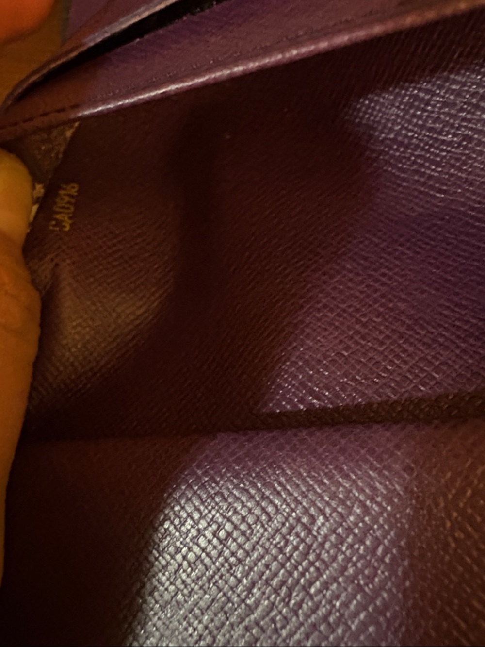 Louis Vuitton Black Epi magenta Leather Trifold Wallet in excellent condition - Picture 5 of 10